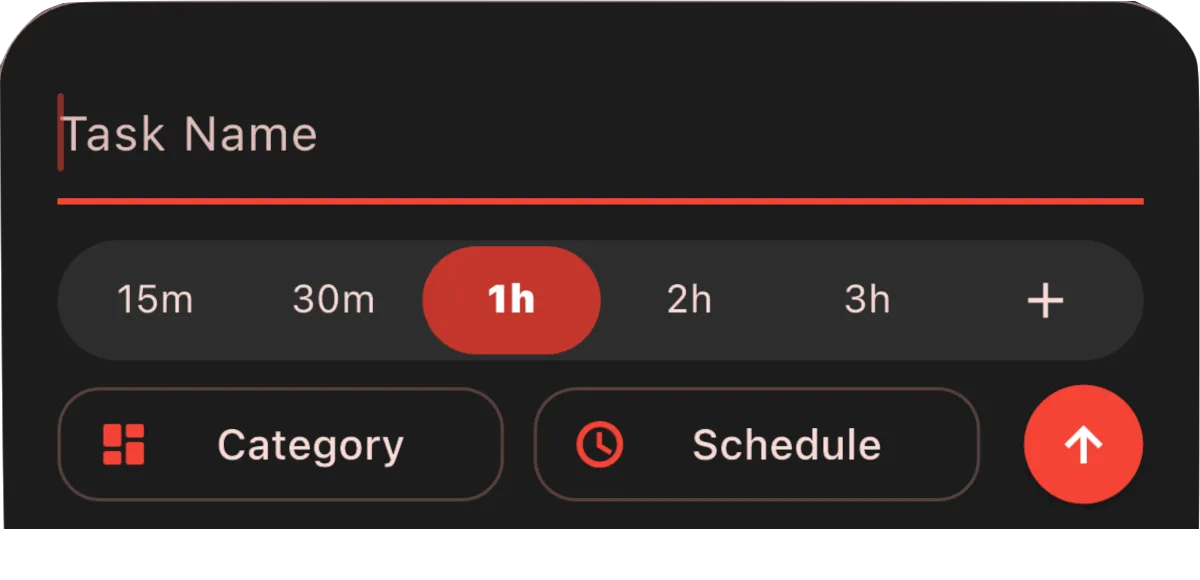Creating a task with just a title and a duration estimate