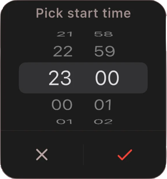 Spiral schedule with events pinned to specific times